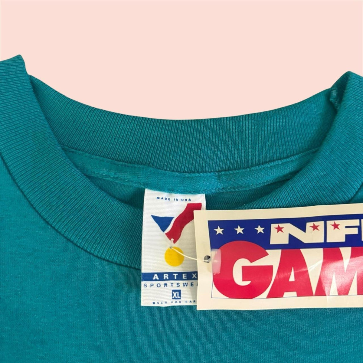 Vintage NWT Artex Sportswear NFL Miami Dolphins Football Shirt Mens XL