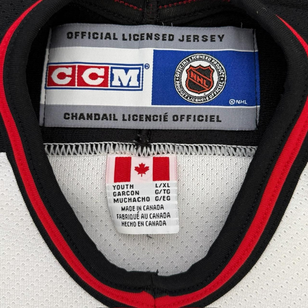 Vintage CCM New Jersey Devils Petr Sýkora Autographed Hockey Jersey Youth L/XL