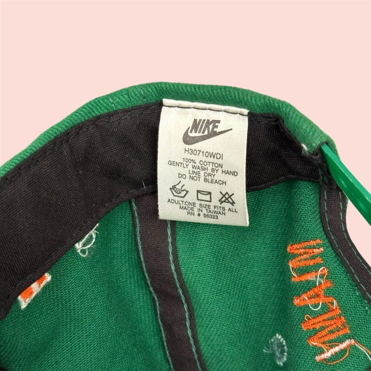 Vintage 90s Nike Miami Hurricanes College Snapback Hat