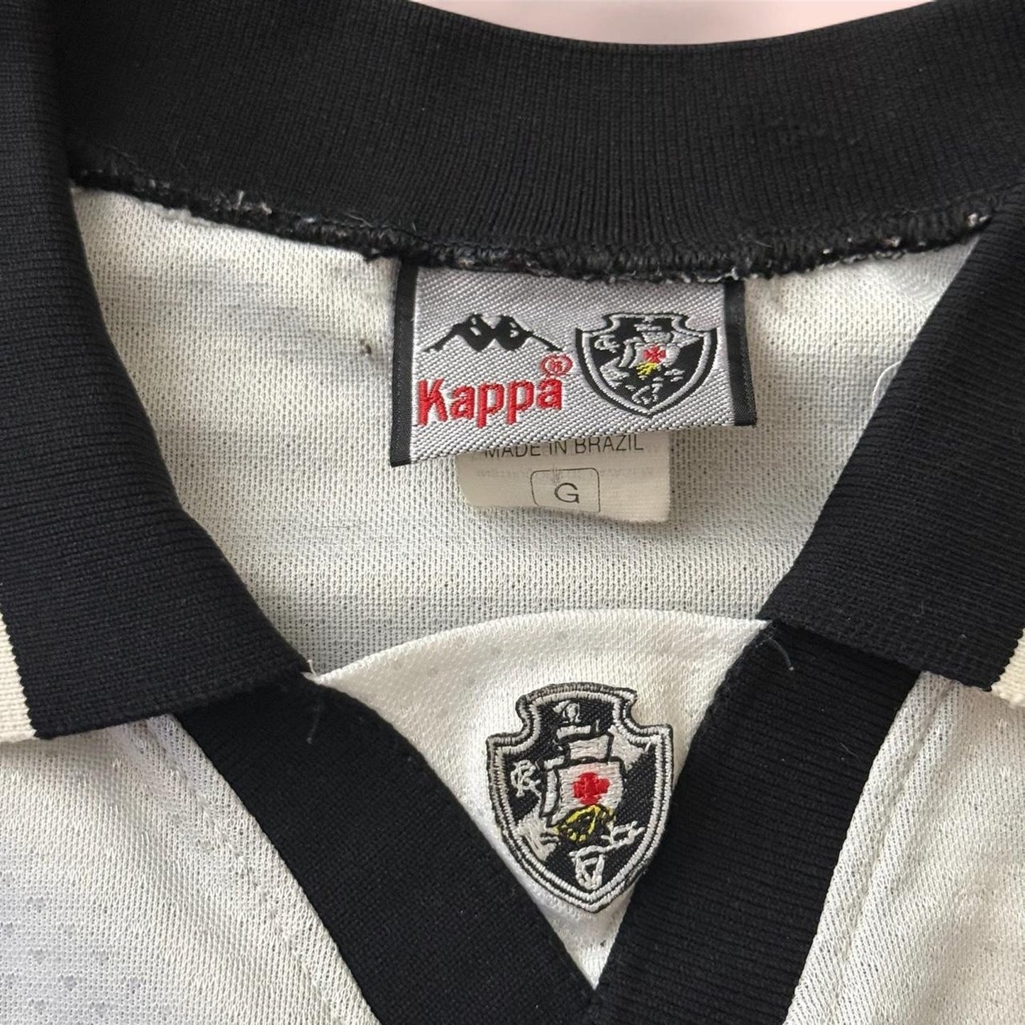 Vintage 1996 Kappa Vasco Da Gama Ramon Menezes Away Soccer Jersey Kit Mens Large