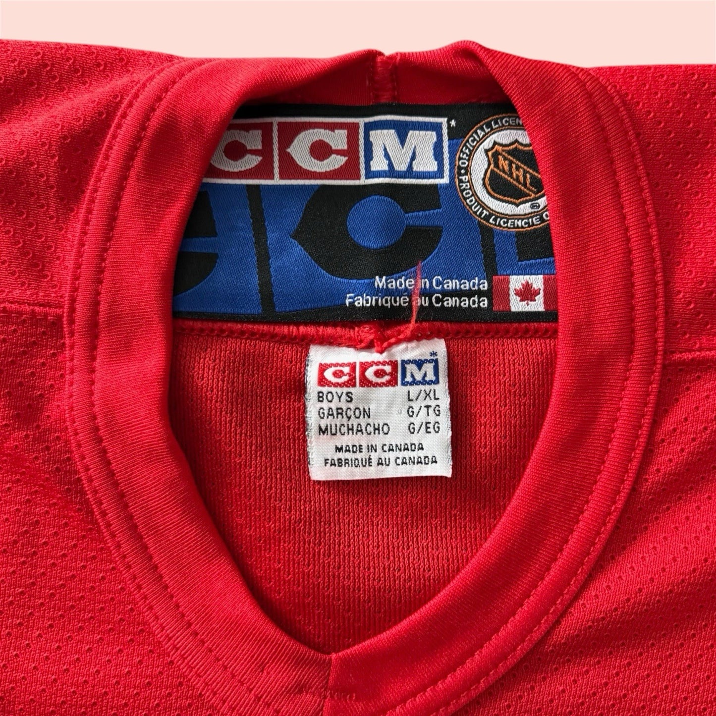 Vintage CCM NHL New Jersey Devils Hockey Jersey Youth Kids Large
