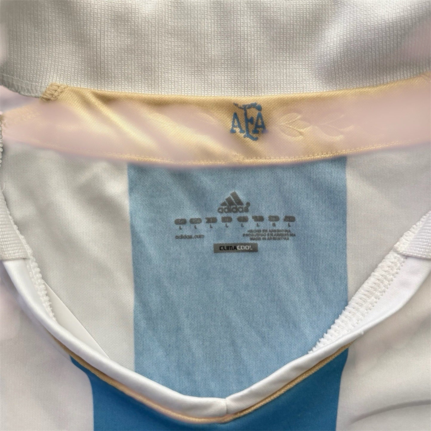 Adidas 2011 Argentina Home National Soccer Kit Jersey Mens Large