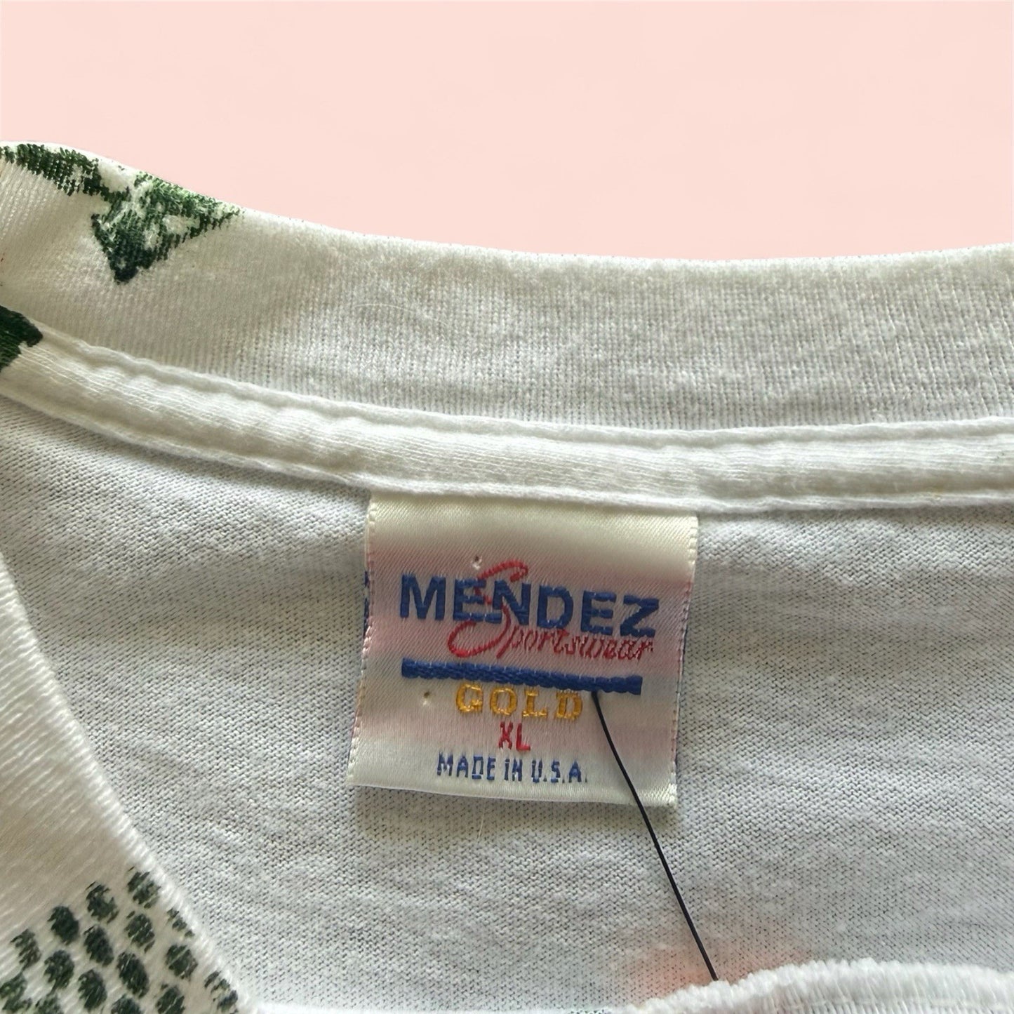 Vintage Mendez Sportswear NCAA Miami Hurricanes AOP College Shirt Mens XL