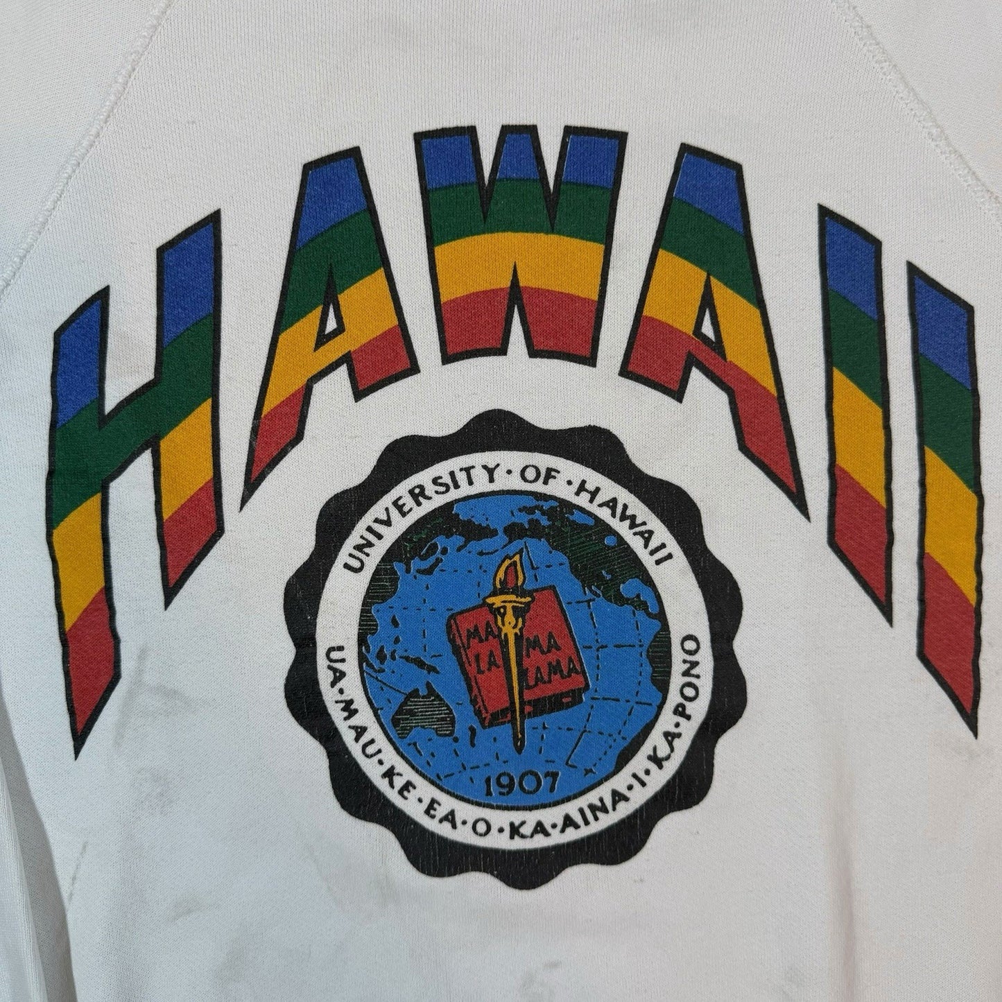 Vintage NCAA University Hawaii Rainbow Warriors College Sweatshirt Mens Medium