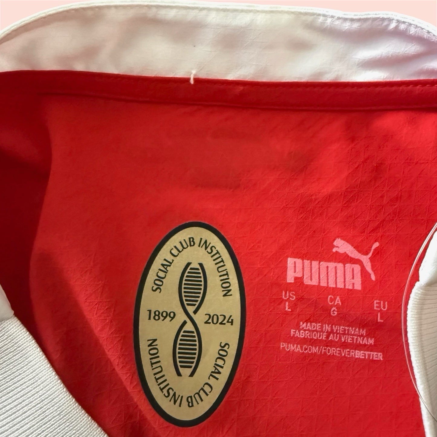 Puma 2024 AC Milan Soccer Jersey Home Kit Mens Large