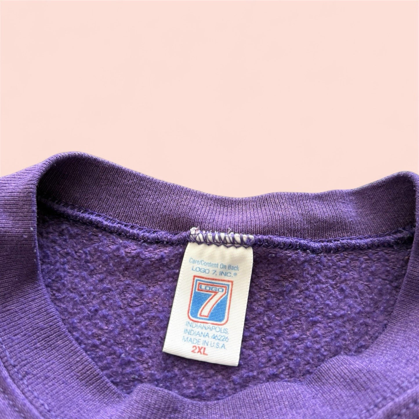 Vintage Logo 7 NFL Baltimore Ravens Football Sweatshirt Mens 2XL