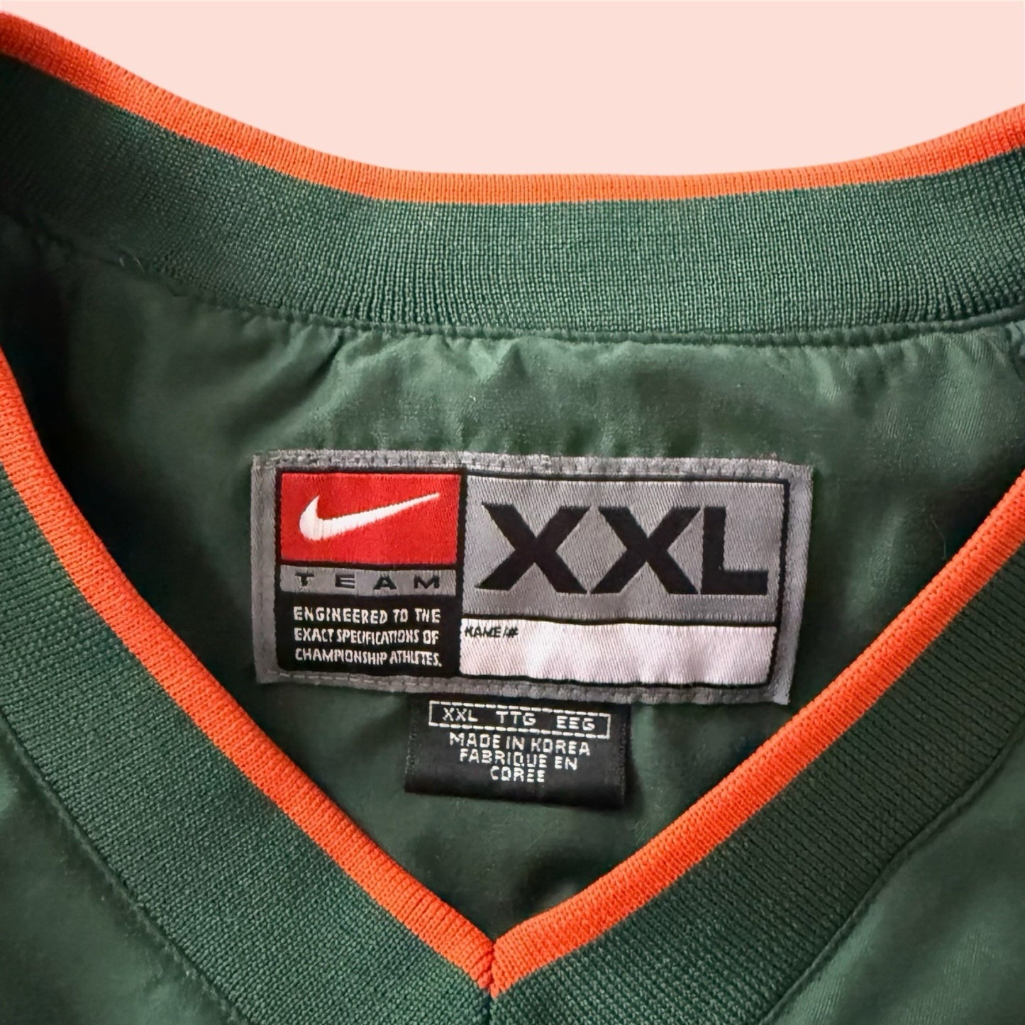 Nike NCAA Miami Hurricanes College Pullover Jacket Mens 2XL