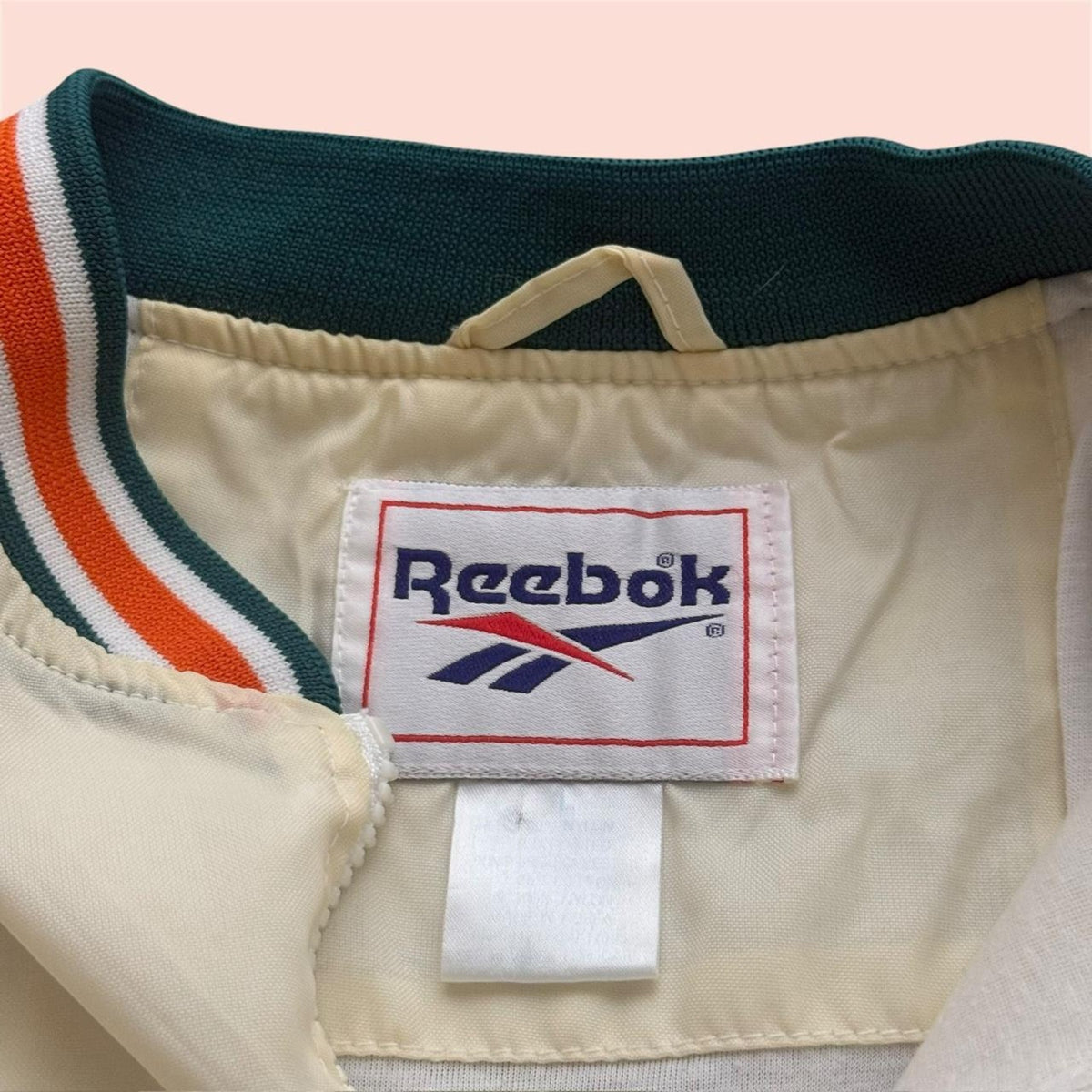 Vintage 90s Reebok NFL Miami Dolphins 3/4 Zip Jacket Mens XL