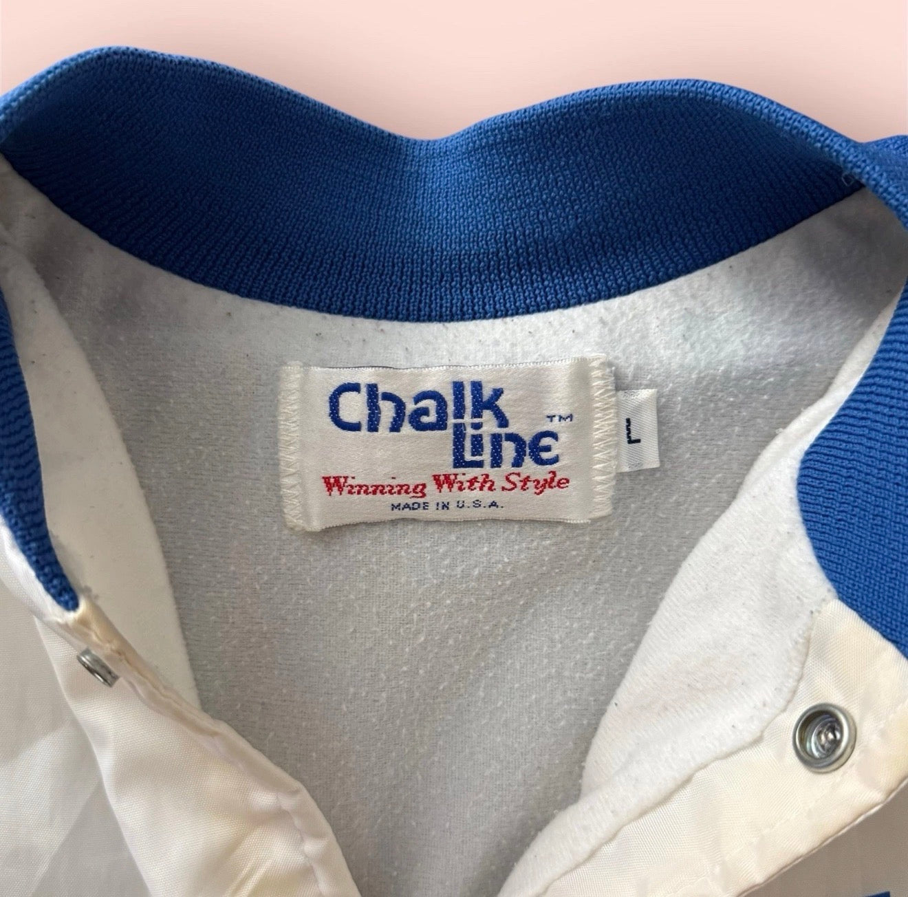 Vintage Chalk Line NFL New York Giants Football Bomber Jacket Mens Large