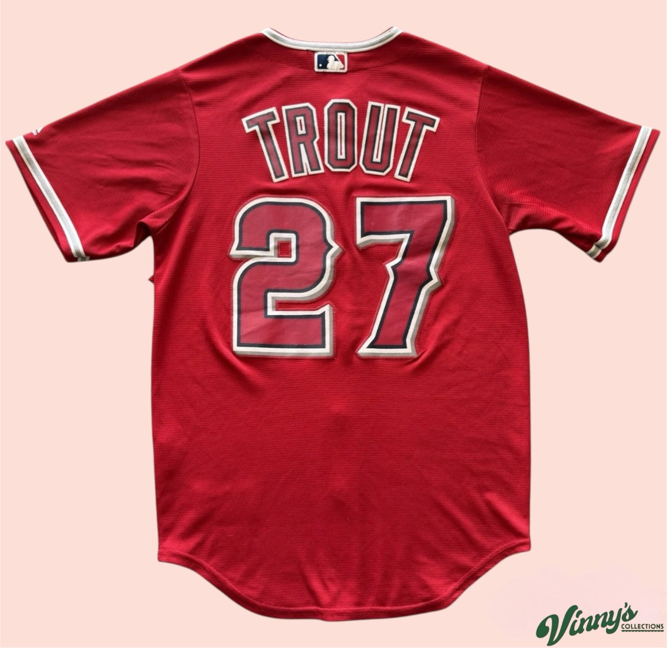 Majestic MLB Los Angeles Anaheim Angels Mike Trout Baseball Jersey Mens Small