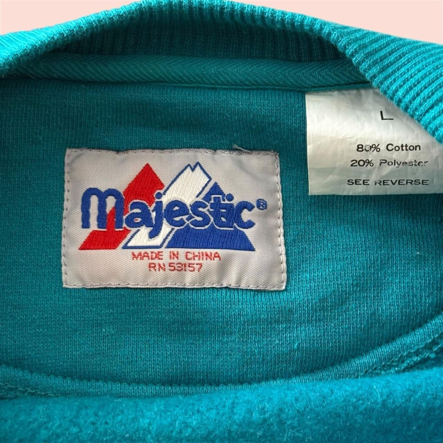 Vintage 90s Majestic NFL Miami Dolphins Crewneck Sweatshirt Mens Large
