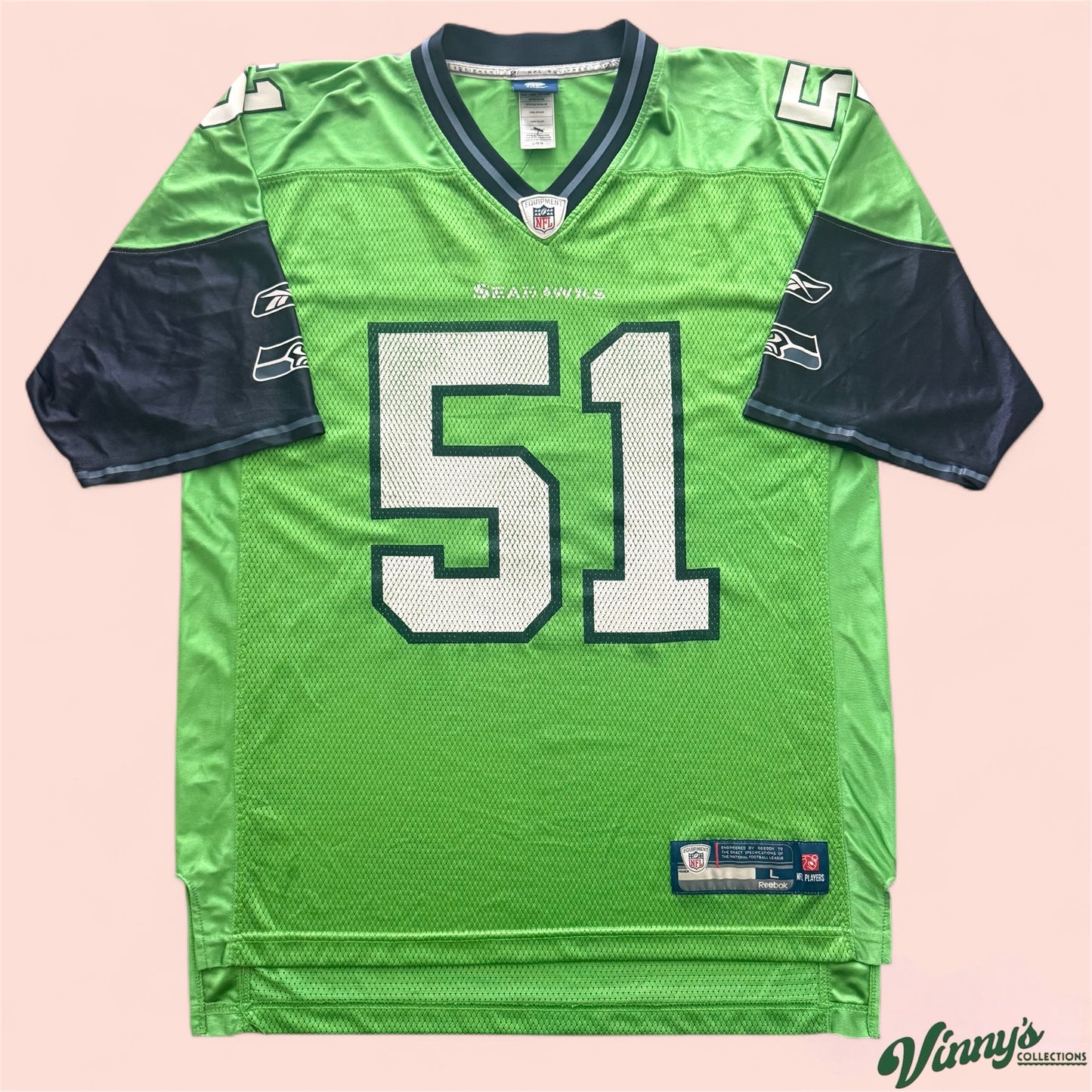 Reebok NFL Seattle Seahawks Lofa Tatupu Football Jersey Mens Large