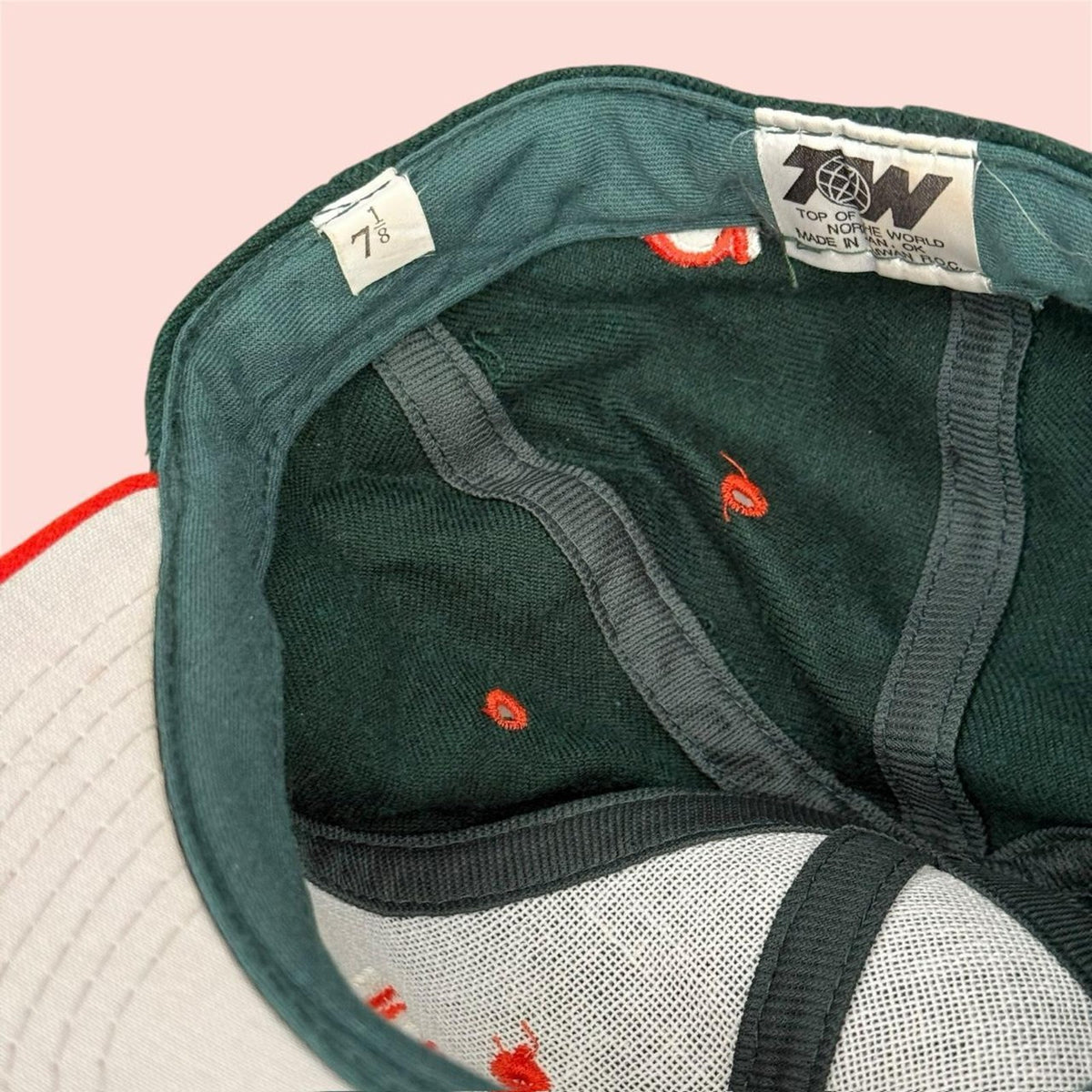 Vintage 90s Top of the World Miami Hurricanes Fitted Hat 7 1/8