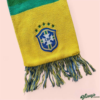 Vintage 00s Nike Brazil World Cup Soccer Scarf