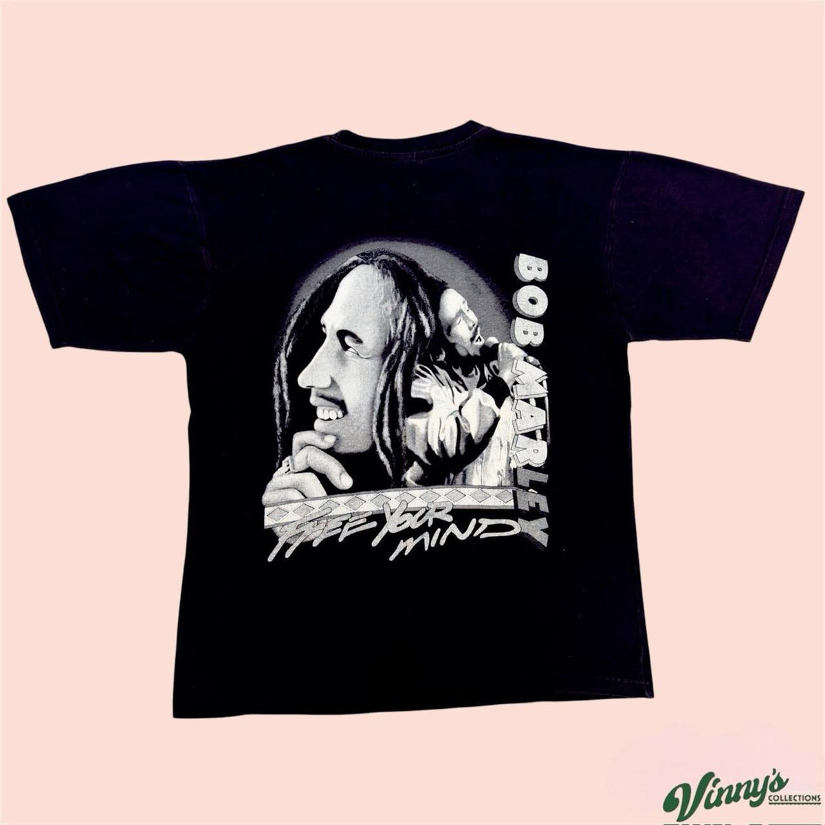 Vintage 90s Spirit Bob Marley Free Your Mind Shirt Mens Large