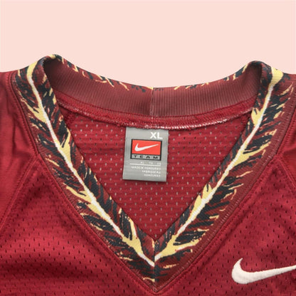 Vintage 90s Nike Florida State FSU Greg Carr College Football Jersey Mens 2XL