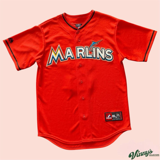 Majestic MLB Miami Marlins Hanley Ramirez Baseball Jersey Mens Medium