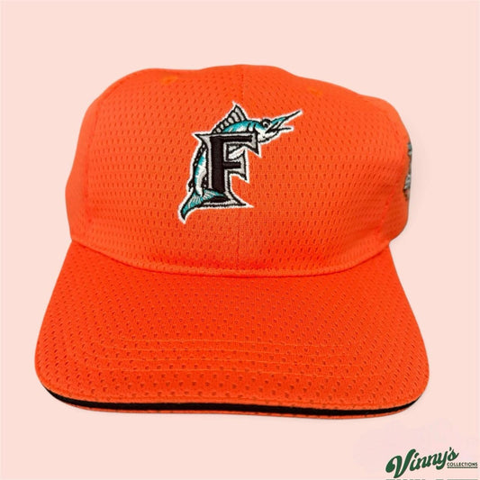 Vintage 00s Y2K Florida Marlins World Series Papa Johns Flex Fit Hat