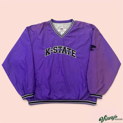 Vintage 90s  Kansas State Wildcats College Sweater Jacket Mens Large
