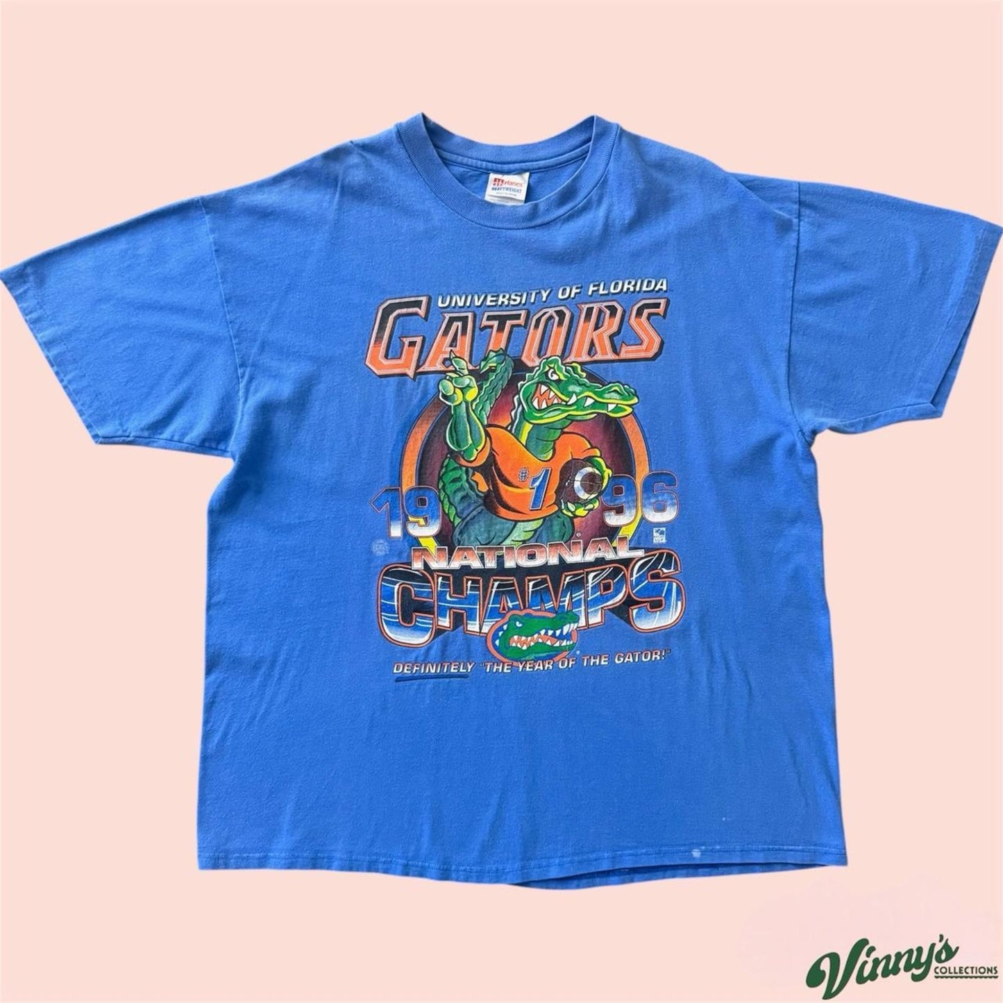 Vintage Hanes 1996 Florida Gators Nationals Champions College Shirt Mens XL