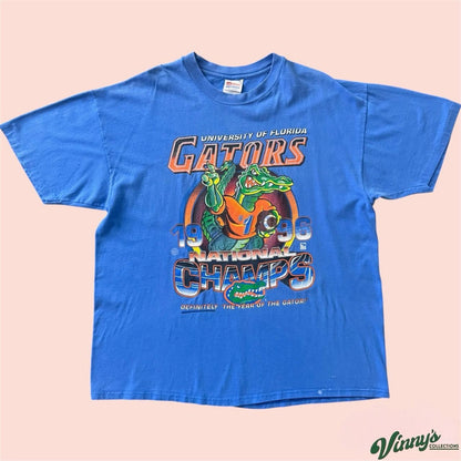 Vintage Hanes 1996 Florida Gators Nationals Champions College Shirt Mens XL