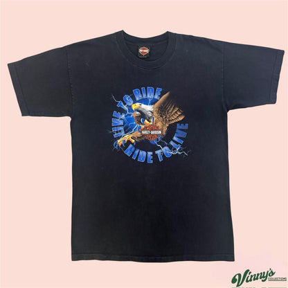 Vintage 90s Harley Davidson Live To Ride Kennewick Shirt Mens Large