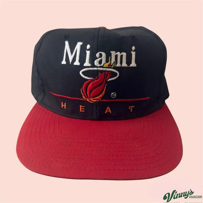 Vintage 90s Twins NBA Miami Heat Basketball Snapback Hat