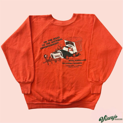 Signal Sports Miami Hurricanes Oklahoma Sooners College Sweatshirt Mens Large