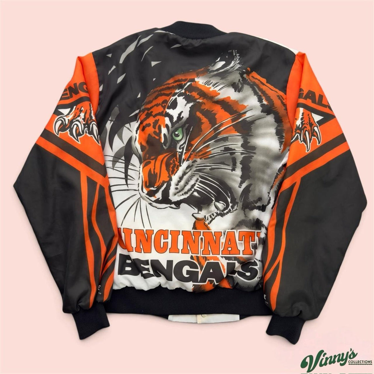 Vintage 90s Chalk Line Cincinnati Bengals Fanimation Football Jacket Mens Medium