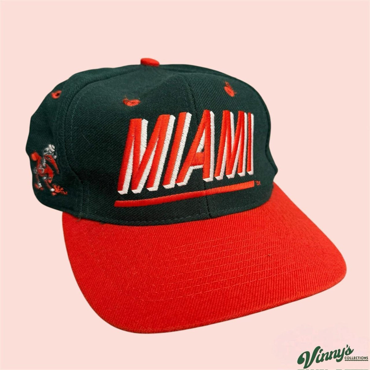 Vintage 90s Top of the World Miami Hurricanes Fitted Hat 7 1/8