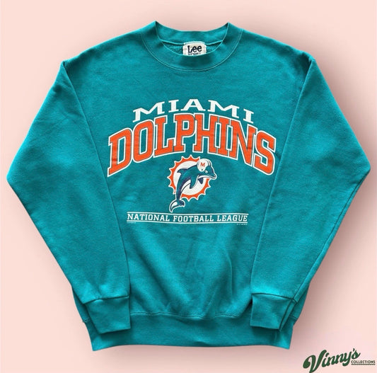 Vintage 1998 Lee Sport NFL Miami Dolphins Football Sweatshirt Mens Medium