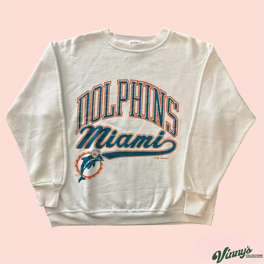 Vintage 90s Delta NFL Miami Dolphins Script Football Sweatshirt Mens XL