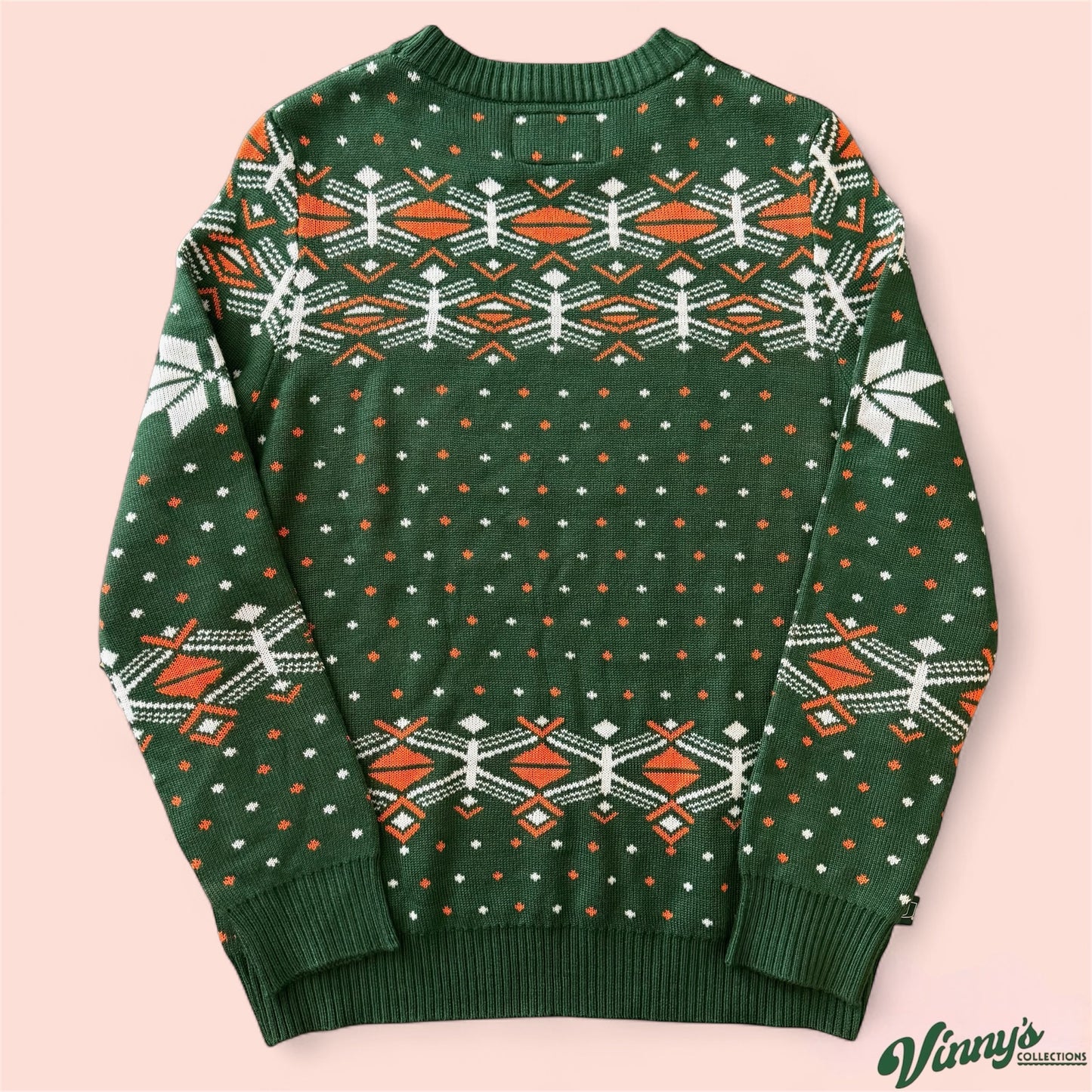 Campus Specialties NCAA Miami Hurricanes College Christmas Sweater Mens Large