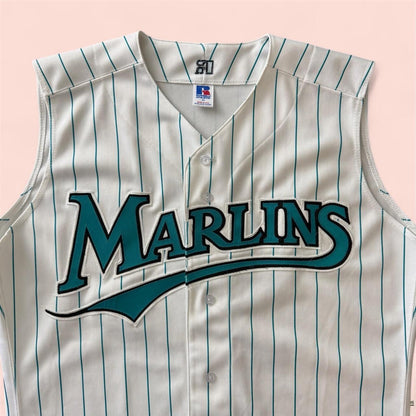 Russell Athletic MLB Florida Marlins Sleeveless Baseball Jersey Mens 44 Medium