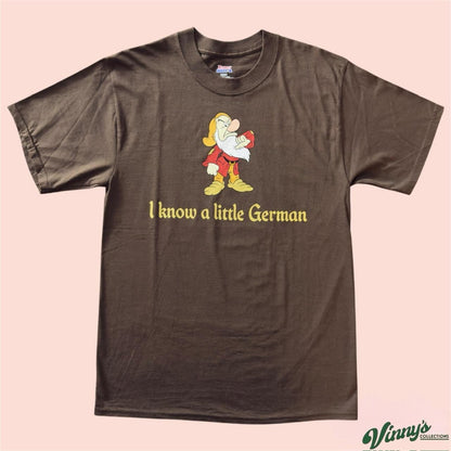 Vintage Disney Snow White Grumpy I Know A Little German Shirt Mens Medium