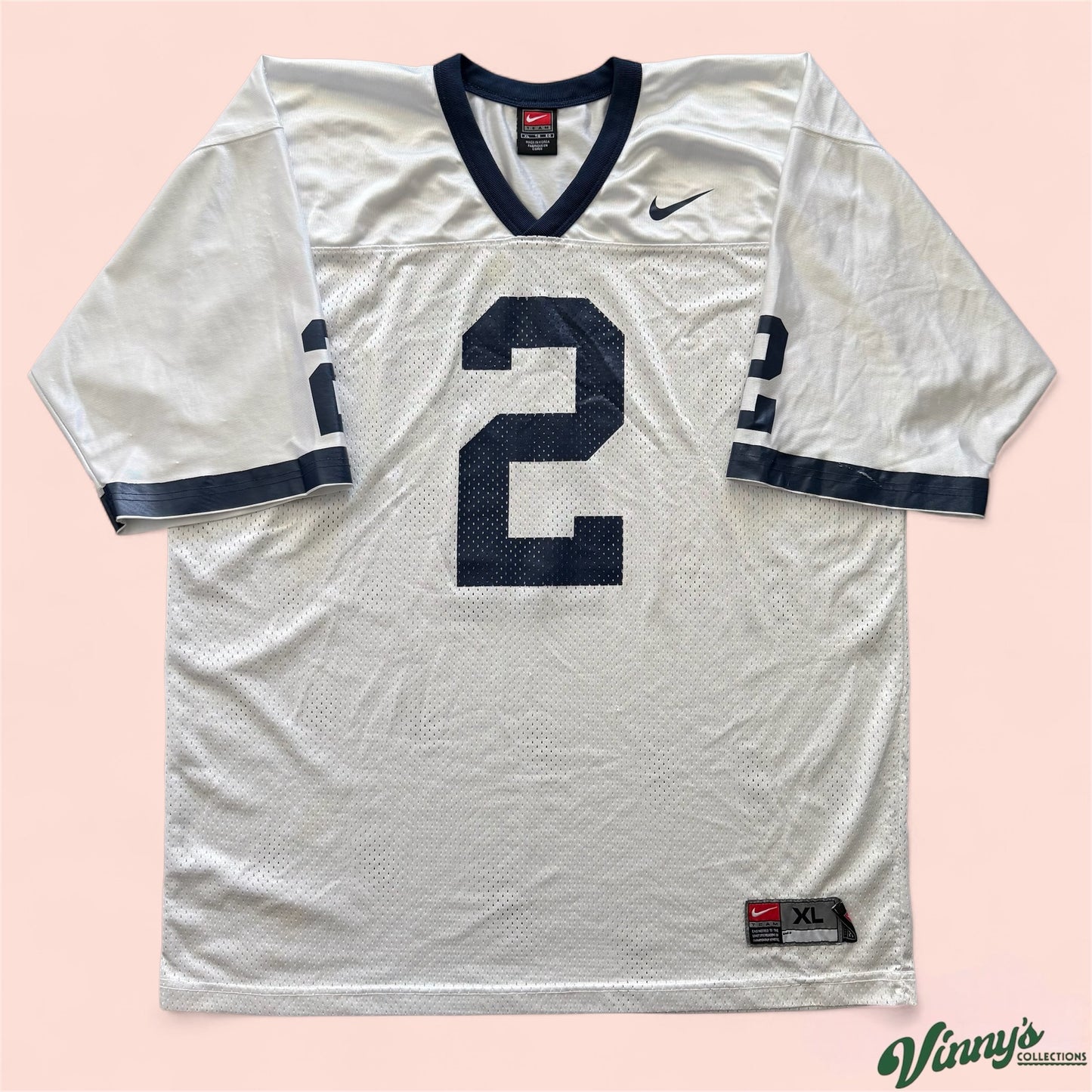 Vintage Nike NCAA Penn State Nittany Lions Football Jersey #2 Mens XL