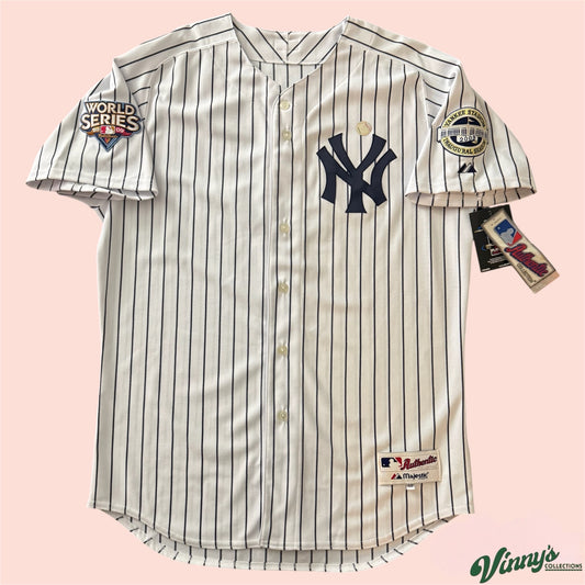 Majestic 2009 MLB New York Yankees “Derek Jeter” World Series Baseball Jersey Mens 48 XL