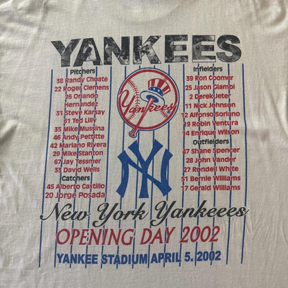 Vintage 2002 Delta MLB New York Yankees Opening Day Baseball Shirt Mens XL