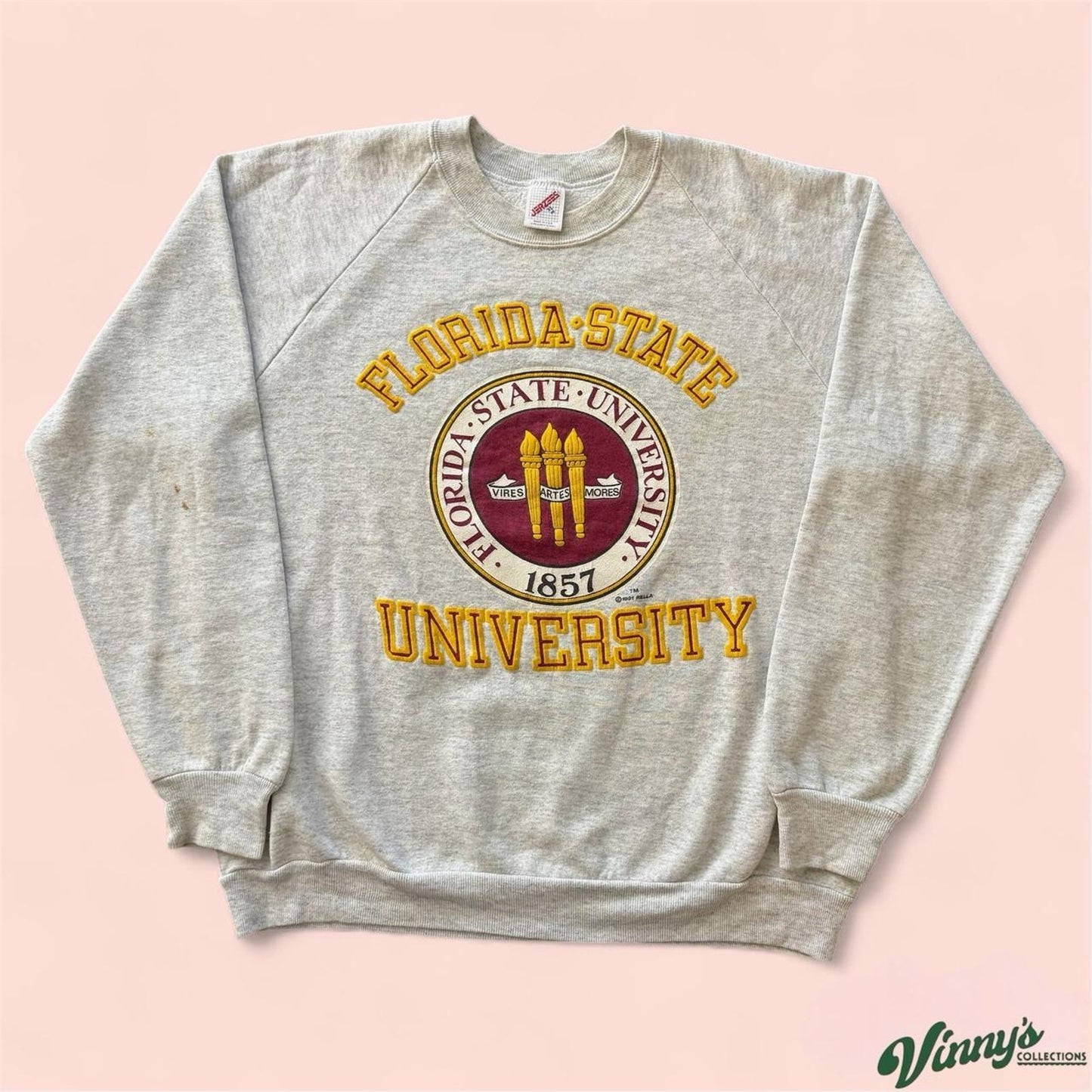Vintage 90s Jerzees NCAA Florida State Seminoles College Sweatshirt Mens XL