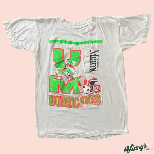 Vintage Kubik Ragz Miami Hurricanes Football College Shirt Mens Medium