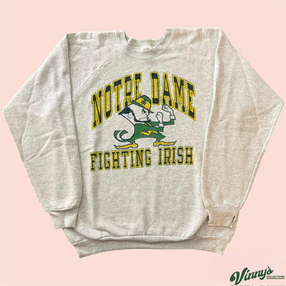 Vintage 90s NCAA Notre Dame Fighting Irish College Crewneck Sweatshirt Mens XL