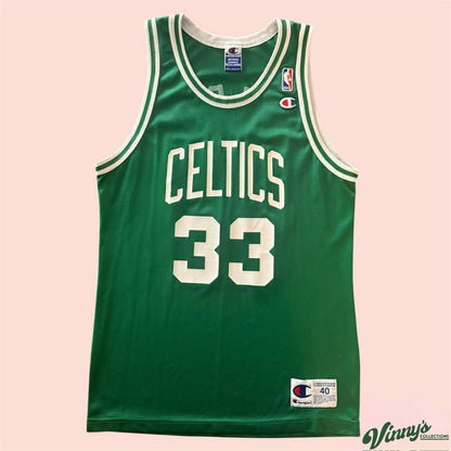 Vintage 90s Champion Boston Celtics Larry Bird Basketball Jersey Mens 40 Medium