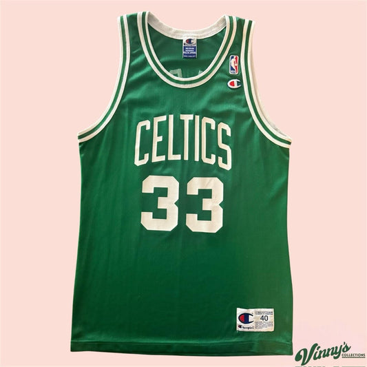 Vintage 90s Champion Boston Celtics Larry Bird Basketball Jersey Mens 40 Medium