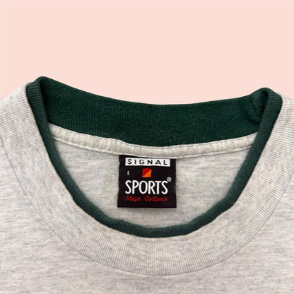 Vintage 90s Signal Sports Miami Hurricanes College Shirt Mens Large