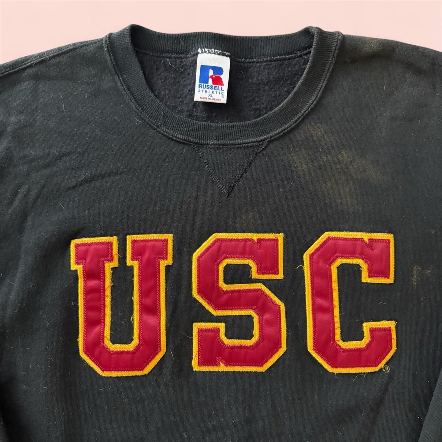 Vintage Russell Athletic USC Trojans Collge Crewneck Sweatshirt Mens XL