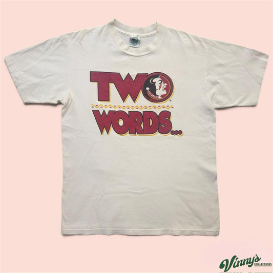 Vintage Mr Tees 1993 Florida State FSU Two Words National Champs Shirt Mens XL