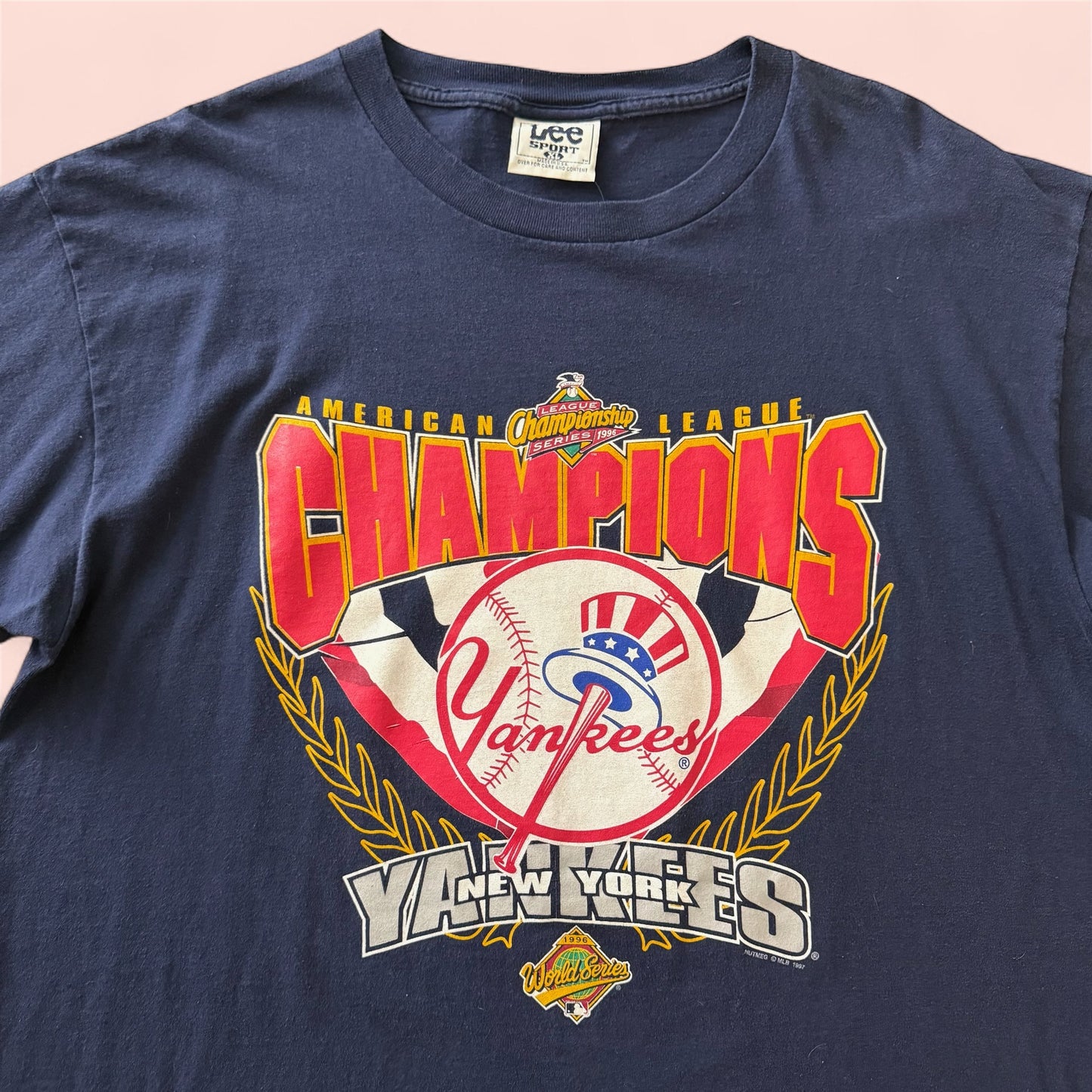 Vintage 1996 Lee Sport MLB New York Yankees Baseball Shirt Mens XL