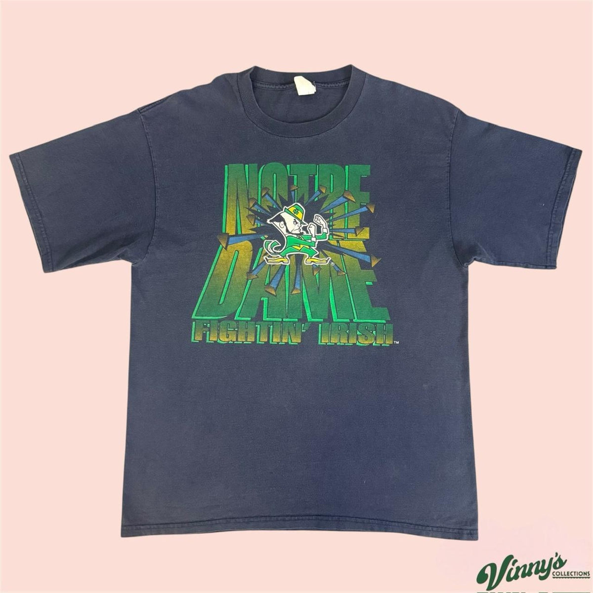 Vintage 90s Notre Dame Fighting Irish Breakthorugh College Shirt Mens XL