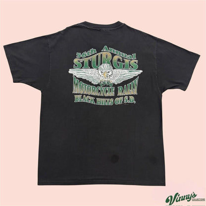 Vintage 90s Hanes Beefy 1996 Sturgis Black Hills Bike Shirt Mens XL