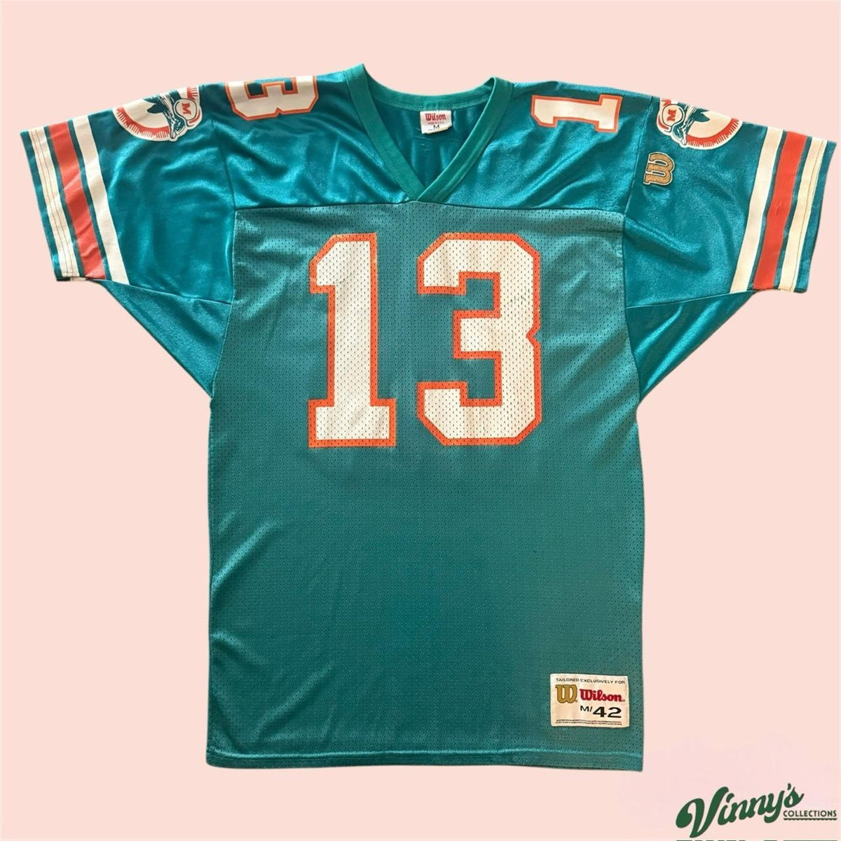 Vintage 80s Wilson NFL Miami Dolphins Dan Marino Football Jersey Mens Medium